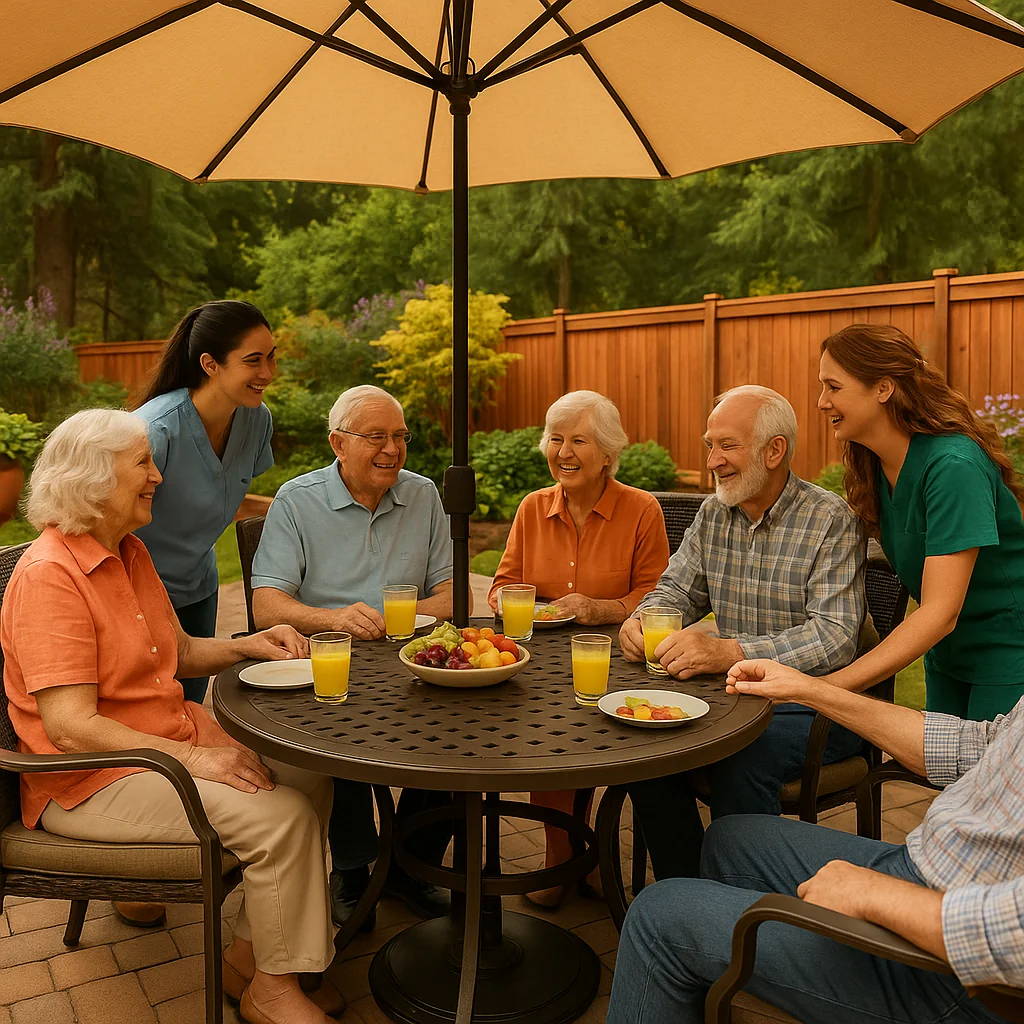 Outdoor relaxation on patio